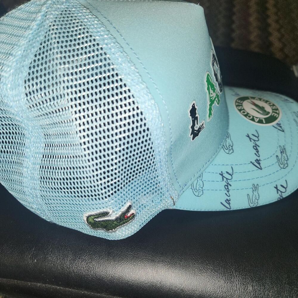Lacoste Sport Light Blue Trucker Hat - Picture 6 of 7